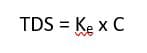 Relationship between conductivity and total dissolved solids Relationship between conductivity and total dissolved solids