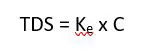 Relationship between conductivity and total dissolved solids