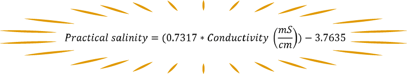Conductivity to Practical Salinity Linear Equation Celebratory Conductivity to Practical Salinity Linear Equation Celebratory