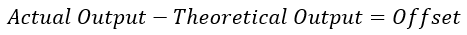 Sensor Offset Equation for calibration Sensor Offset Equation for calibration