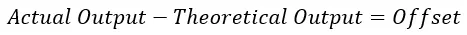 Sensor Offset Equation for calibration